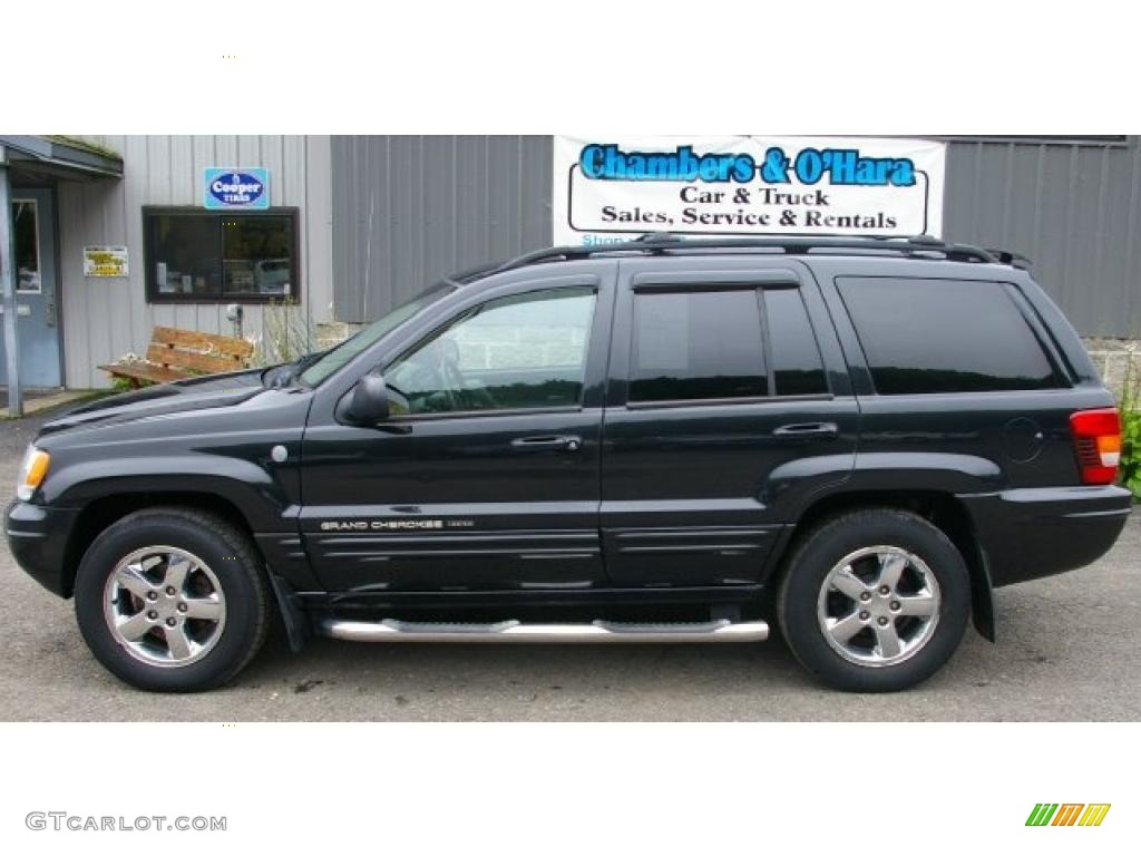 2004 Grand Cherokee Limited 4x4 - Brillant Black Crystal Pearl / Taupe photo #2