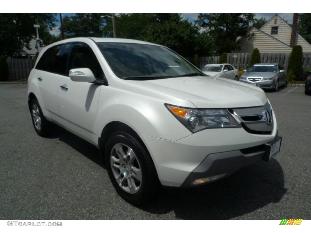 2007 MDX  - Aspen White Pearl / Parchment photo #1