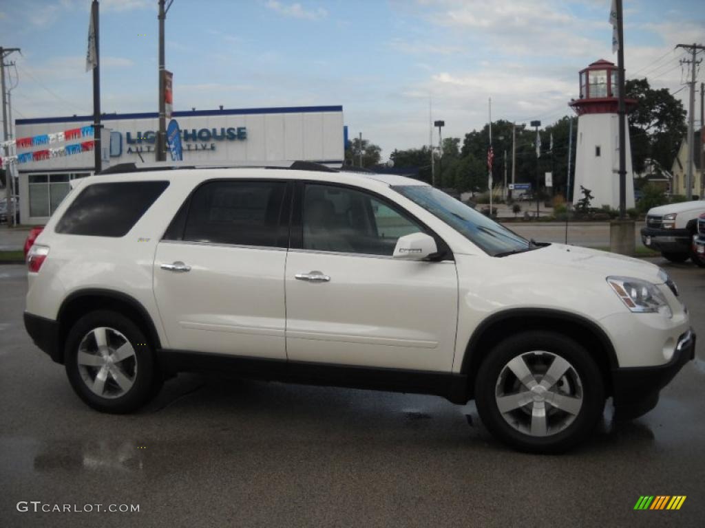 2011 Acadia SLT AWD - White Diamond Tintcoat / Cashmere photo #1