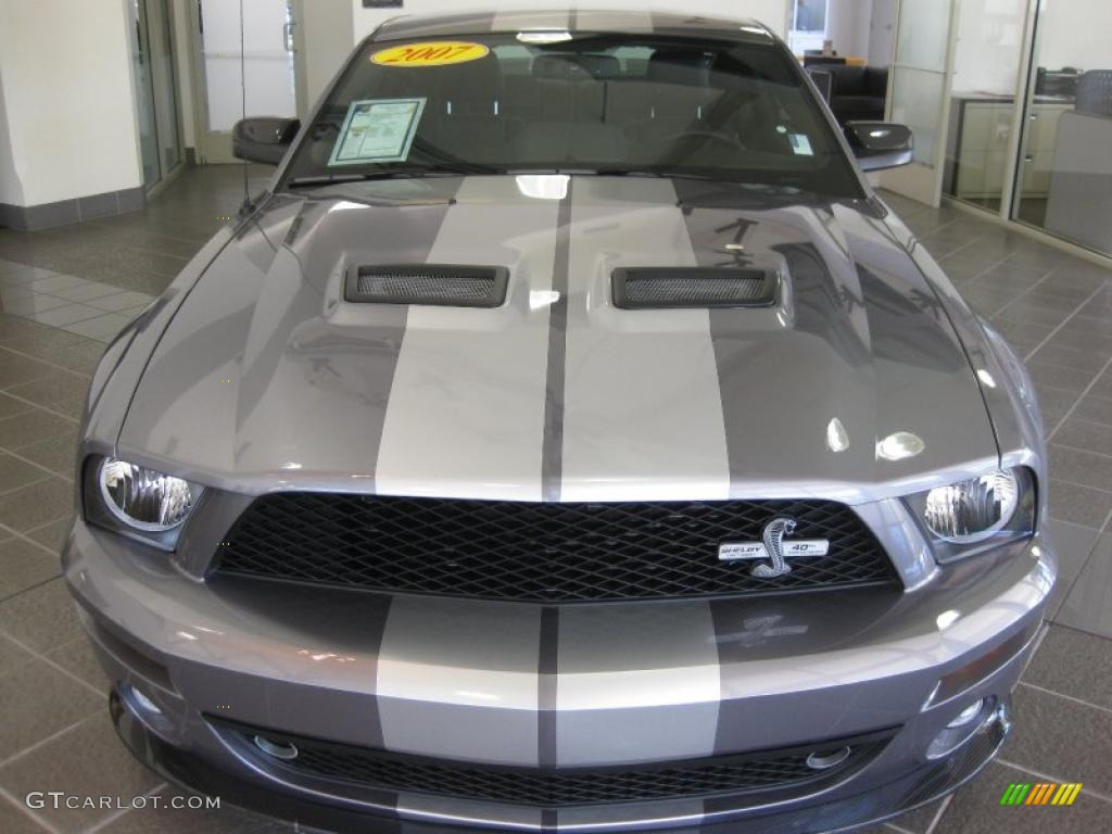 2007 Mustang Shelby GT500 Coupe - Tungsten Grey Metallic / Black Leather photo #2