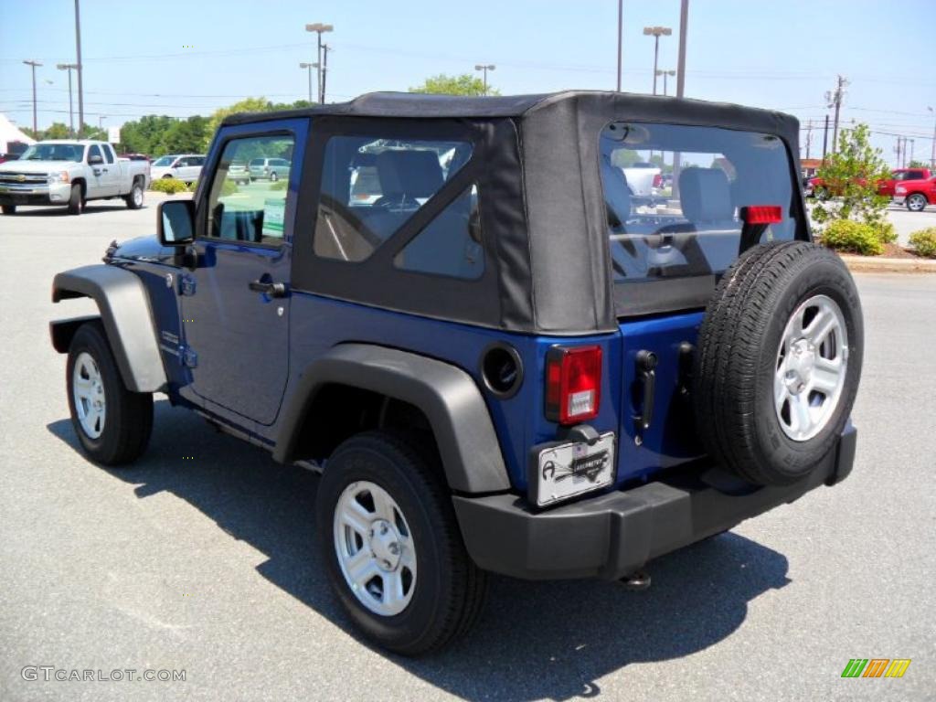 2010 Wrangler Sport 4x4 - Deep Water Blue Pearl / Dark Slate Gray/Medium Slate Gray photo #2