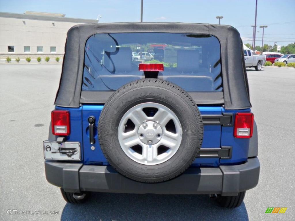 2010 Wrangler Sport 4x4 - Deep Water Blue Pearl / Dark Slate Gray/Medium Slate Gray photo #3