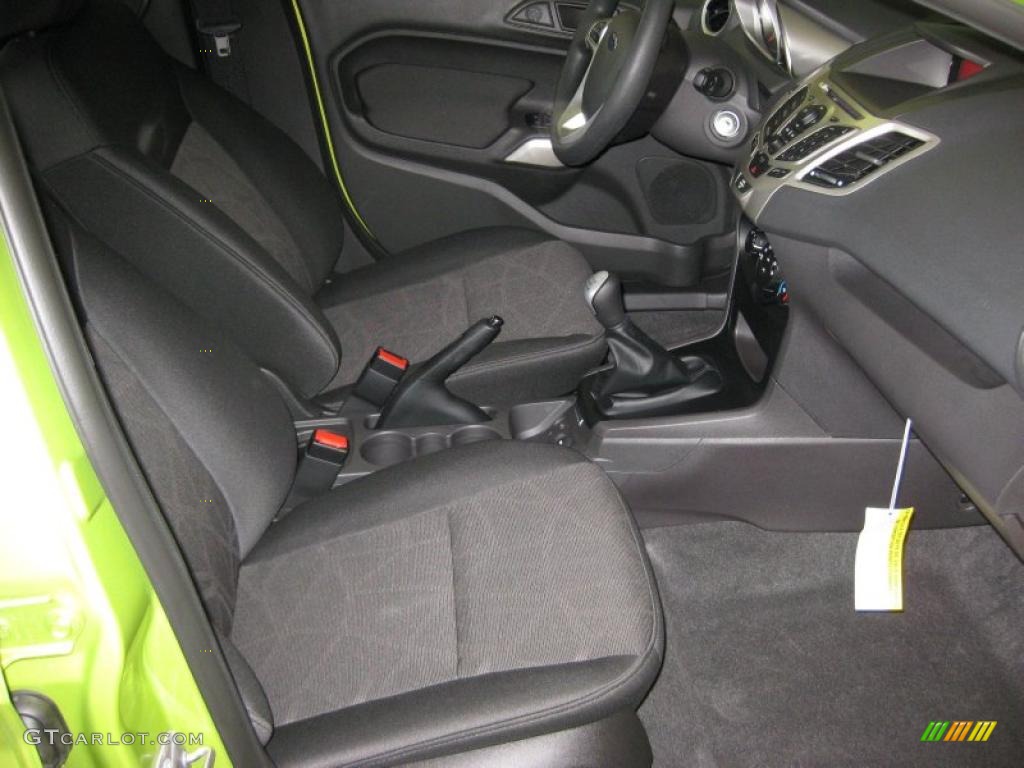 2011 Fiesta SE Hatchback - Lime Squeeze Metallic / Charcoal Black/Blue Cloth photo #19