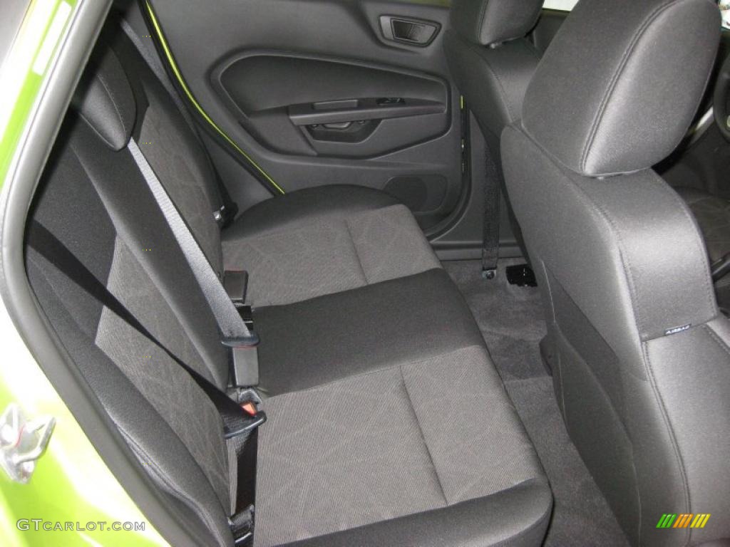 2011 Fiesta SE Hatchback - Lime Squeeze Metallic / Charcoal Black/Blue Cloth photo #25