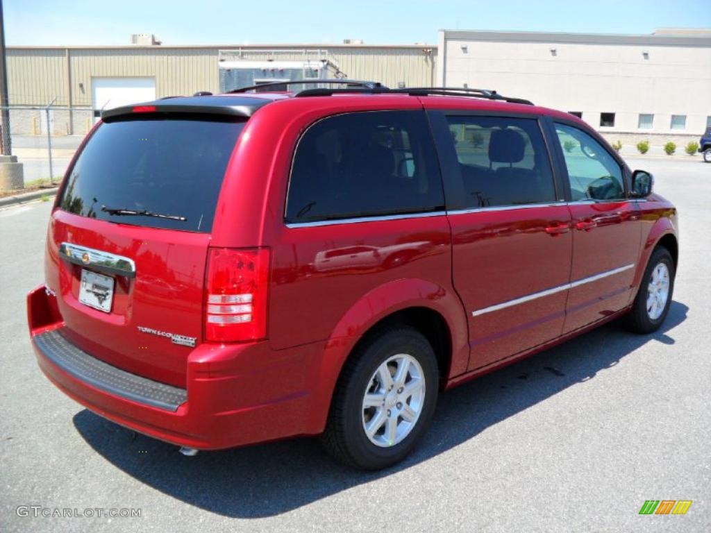 2010 Town & Country Touring - Inferno Red Crystal Pearl / Dark Slate Gray/Light Shale photo #4