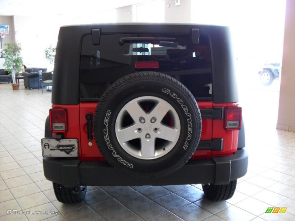 2010 Wrangler Sport Islander Edition 4x4 - Flame Red / Dark Slate Gray/Medium Slate Gray photo #3