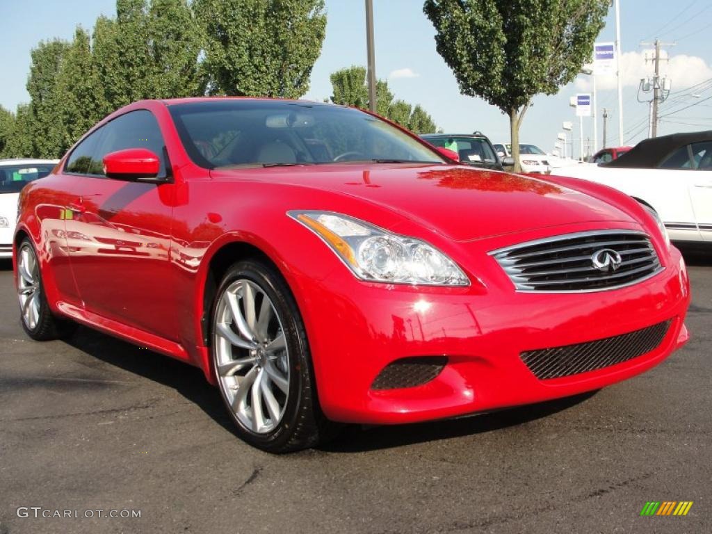 2008 G 37 S Sport Coupe - Vibrant Red / Stone photo #1