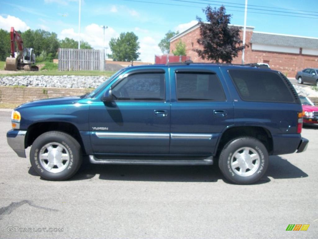 2005 Yukon SLT 4x4 - Blue Green Crystal / Pewter/Dark Pewter photo #2