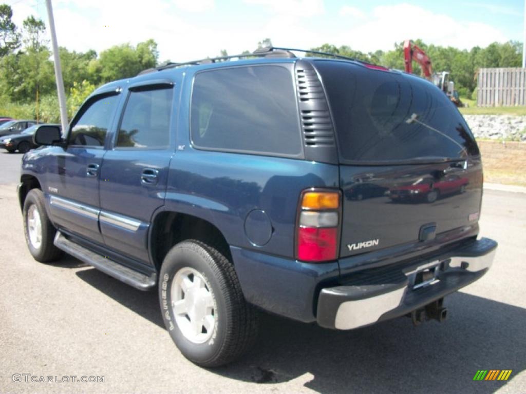 2005 Yukon SLT 4x4 - Blue Green Crystal / Pewter/Dark Pewter photo #3