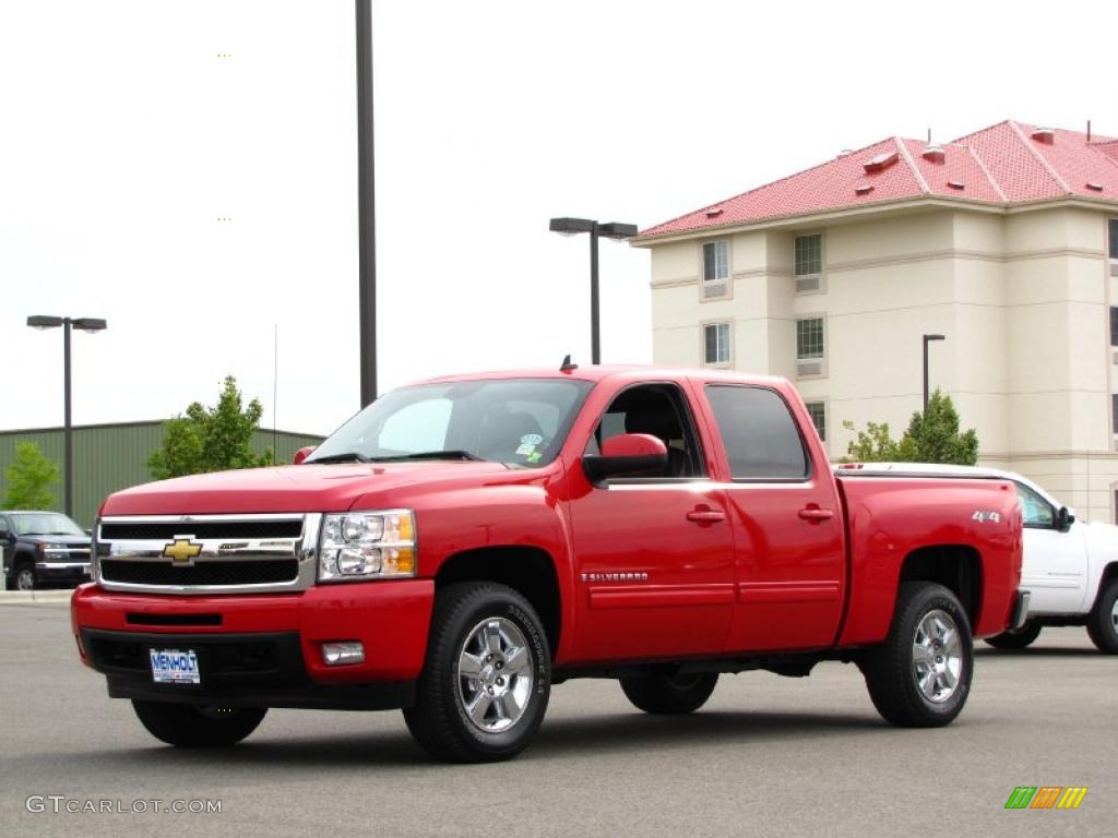 2009 Silverado 1500 LTZ Crew Cab 4x4 - Victory Red / Ebony photo #10