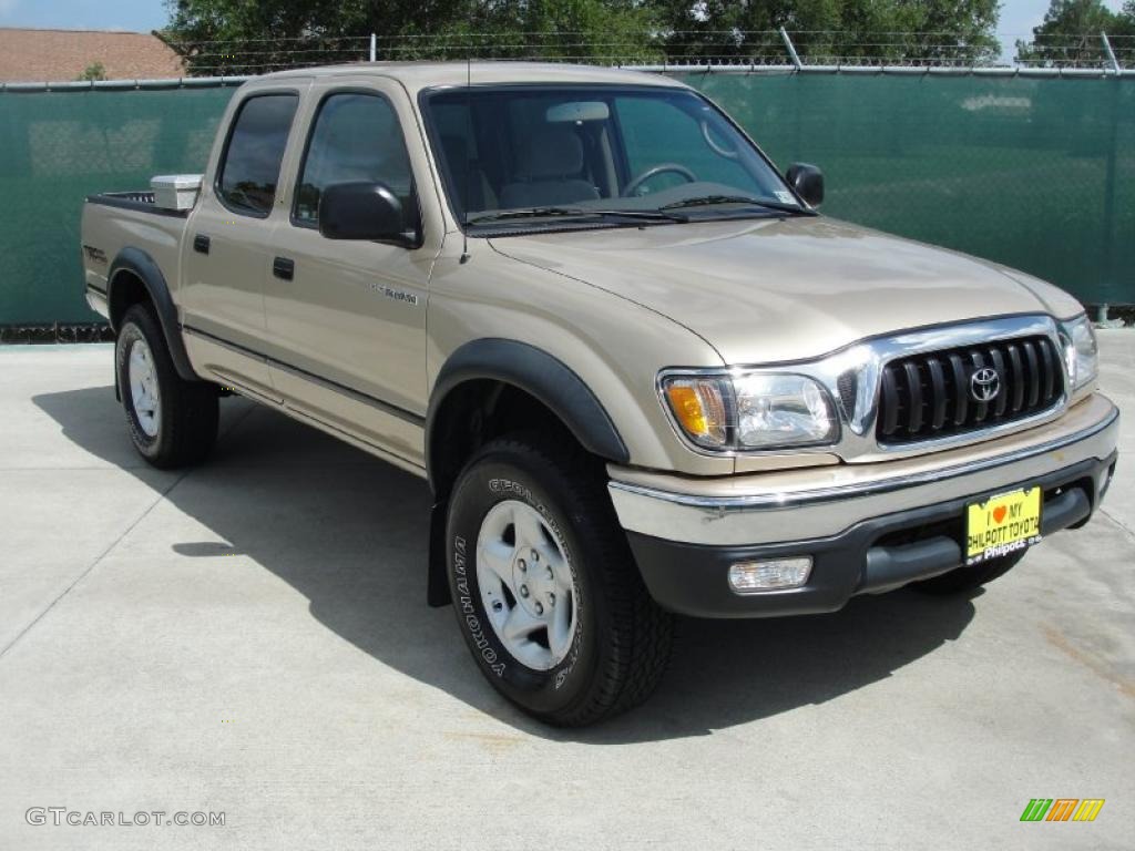 2003 Tacoma V6 TRD PreRunner Double Cab - Mystic Gold Metallic / Oak photo #1