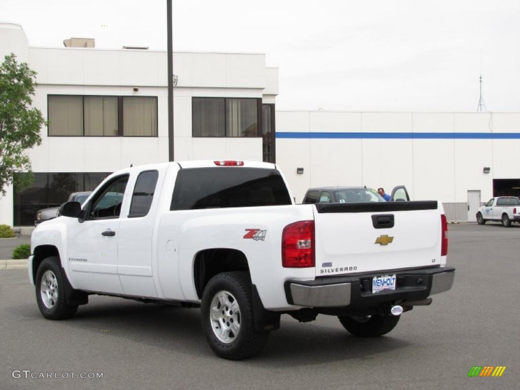 2008 Silverado 1500 LT Extended Cab 4x4 - Summit White / Light Titanium/Dark Titanium photo #11