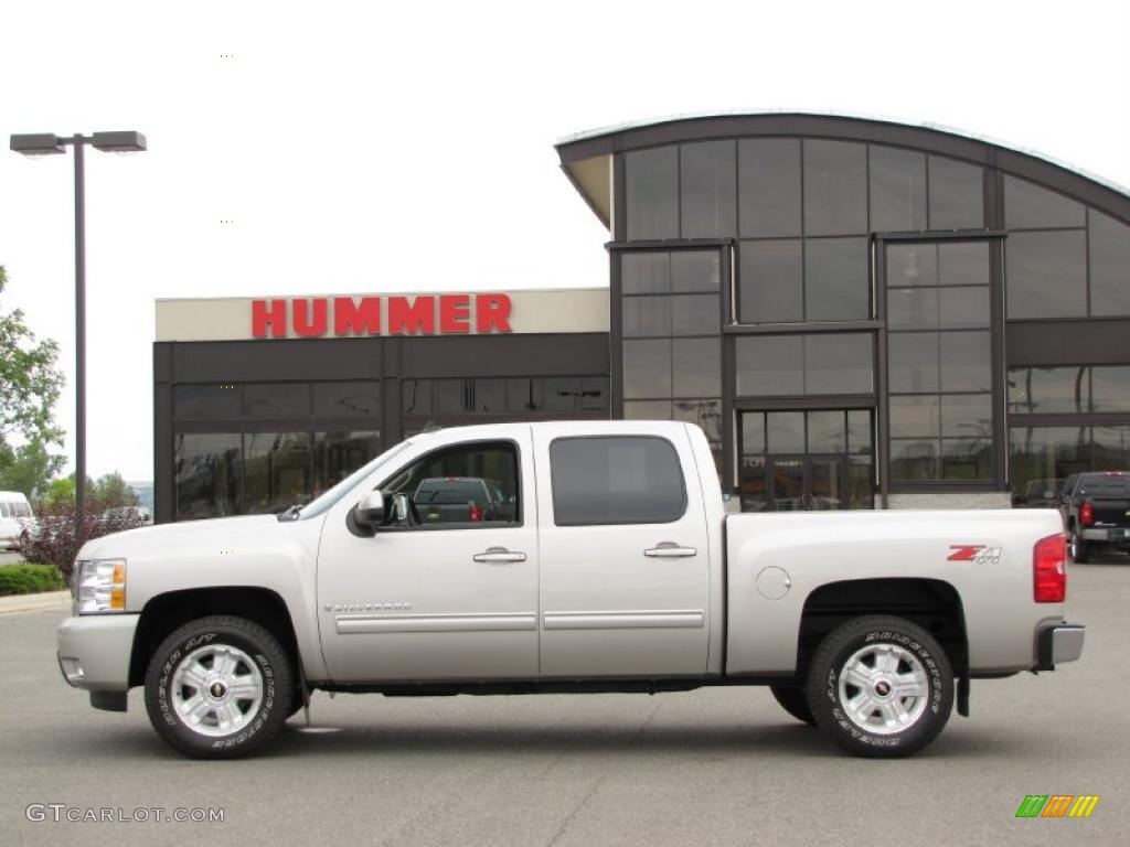 2009 Silverado 1500 LTZ Crew Cab 4x4 - Silver Birch Metallic / Ebony photo #1