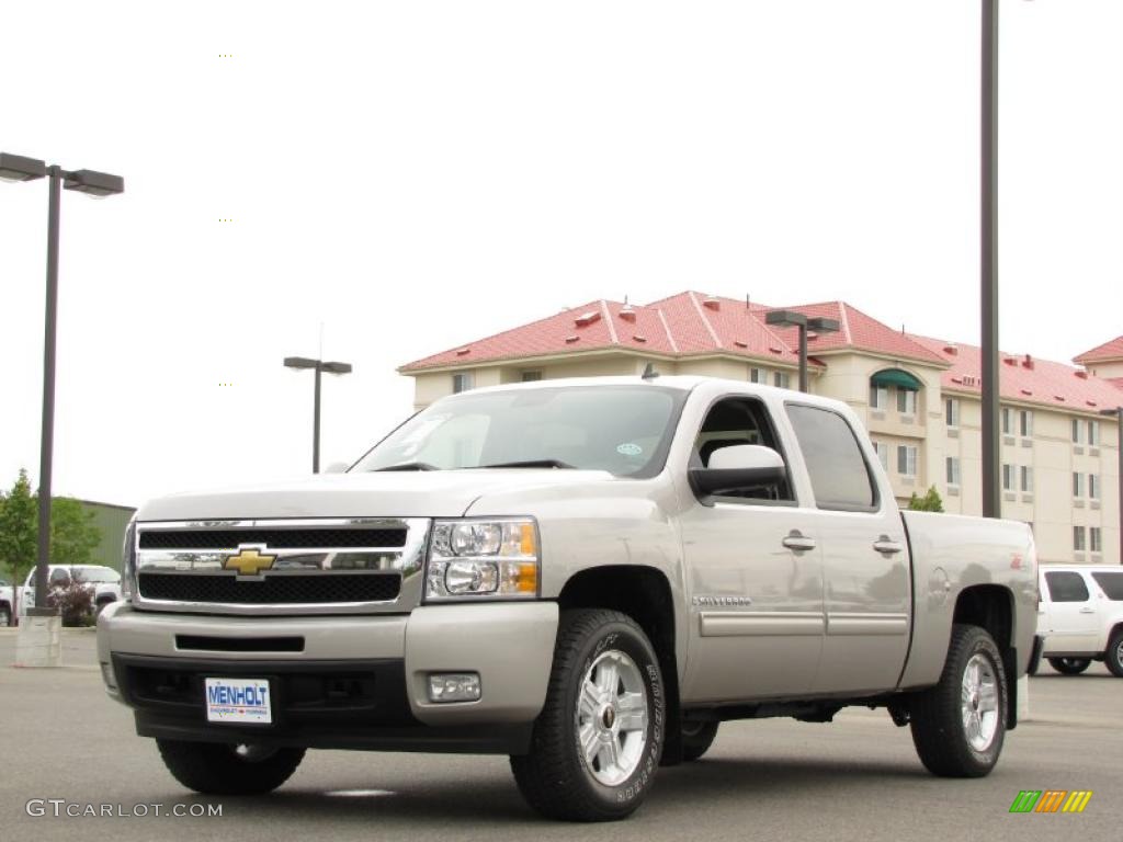 2009 Silverado 1500 LTZ Crew Cab 4x4 - Silver Birch Metallic / Ebony photo #2