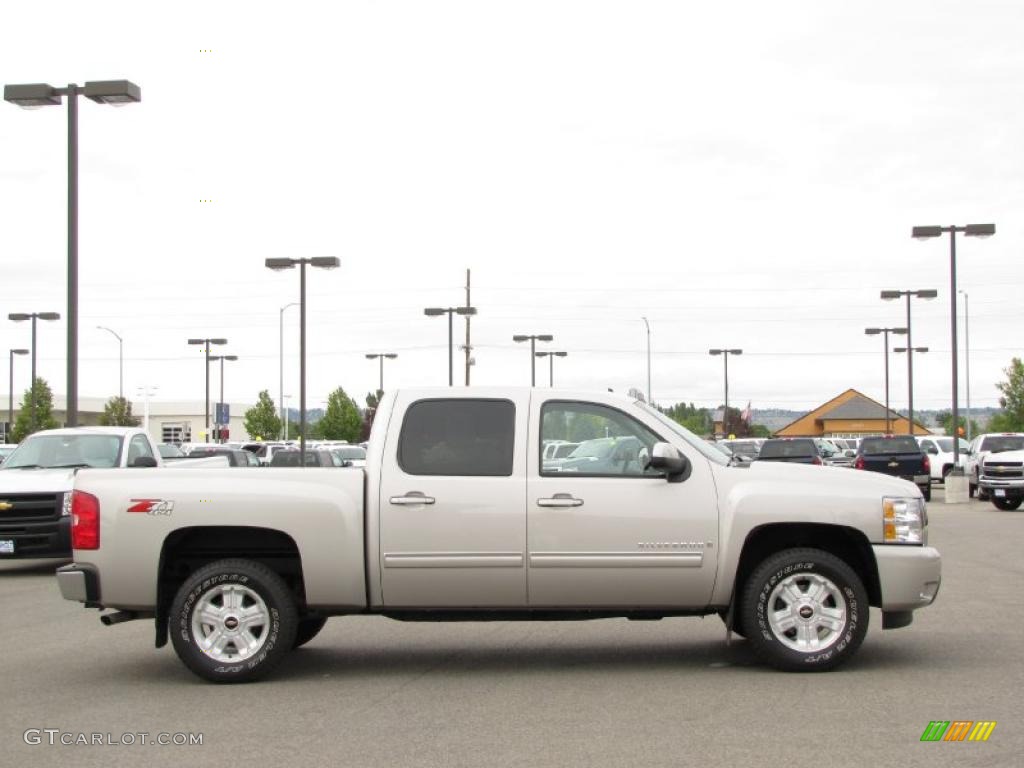 2009 Silverado 1500 LTZ Crew Cab 4x4 - Silver Birch Metallic / Ebony photo #11