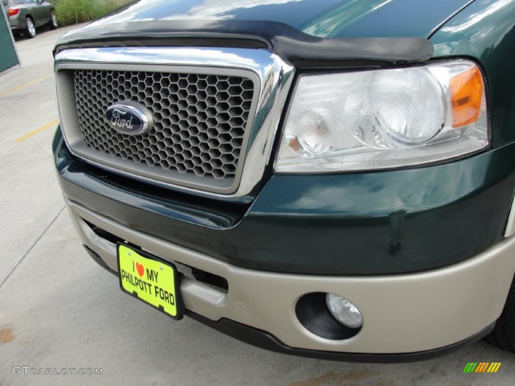 2007 F150 Lariat SuperCrew - Forest Green Metallic / Tan photo #13