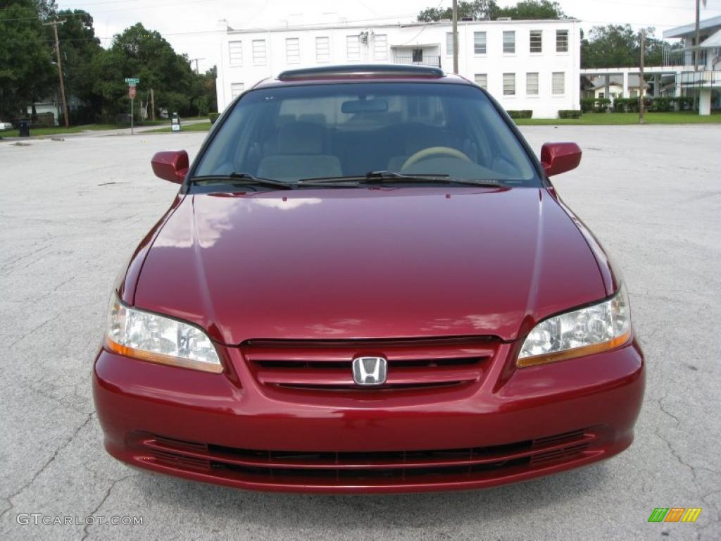 2001 Accord EX Sedan - Firepepper Red Pearl / Ivory photo #2