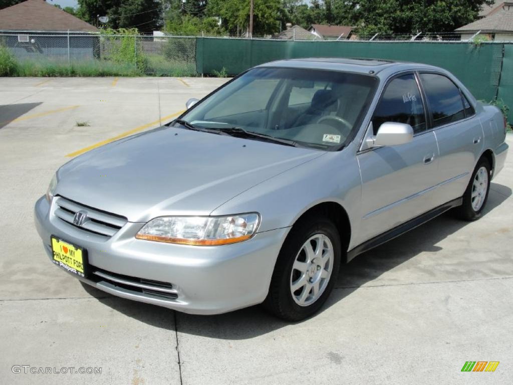 2002 Accord SE Sedan - Satin Silver Metallic / Quartz Gray photo #7