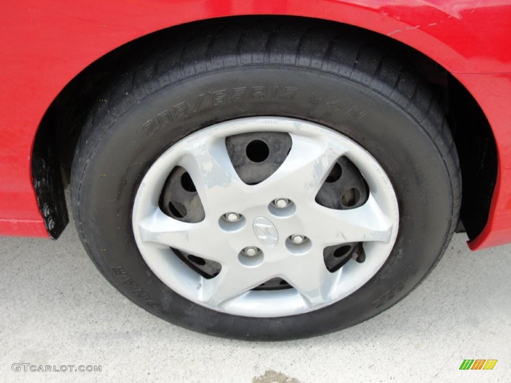 2004 Elantra GLS Sedan - Rally Red / Gray photo #14