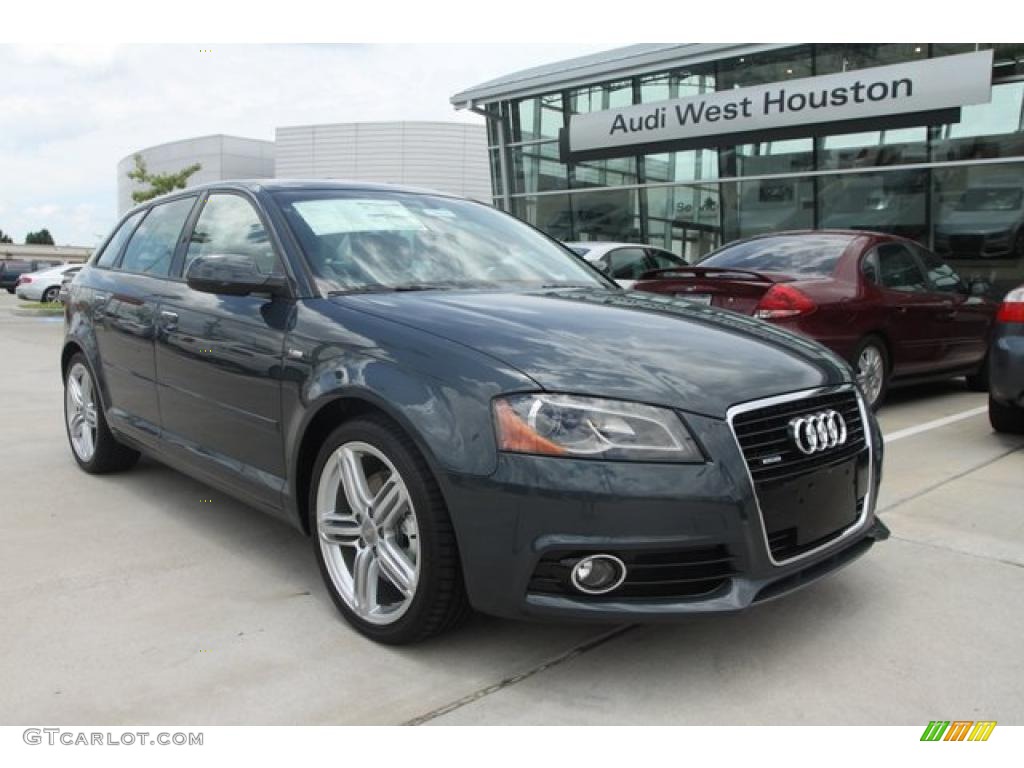 2011 A3 2.0 TFSI quattro - Meteor Gray Pearl Effect / Light Grey photo #1