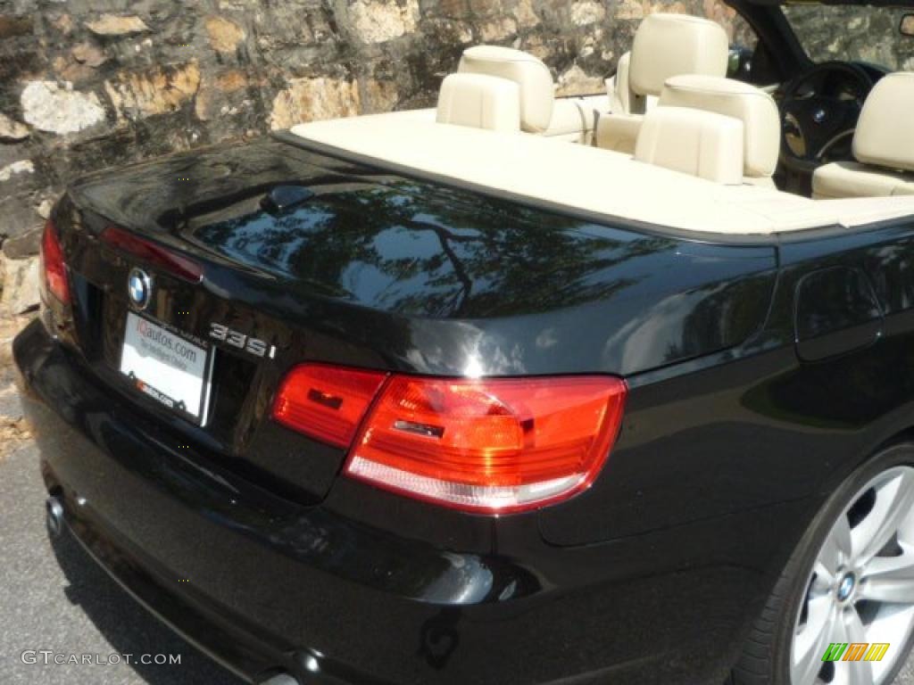 2007 3 Series 335i Convertible - Jet Black / Cream Beige photo #11