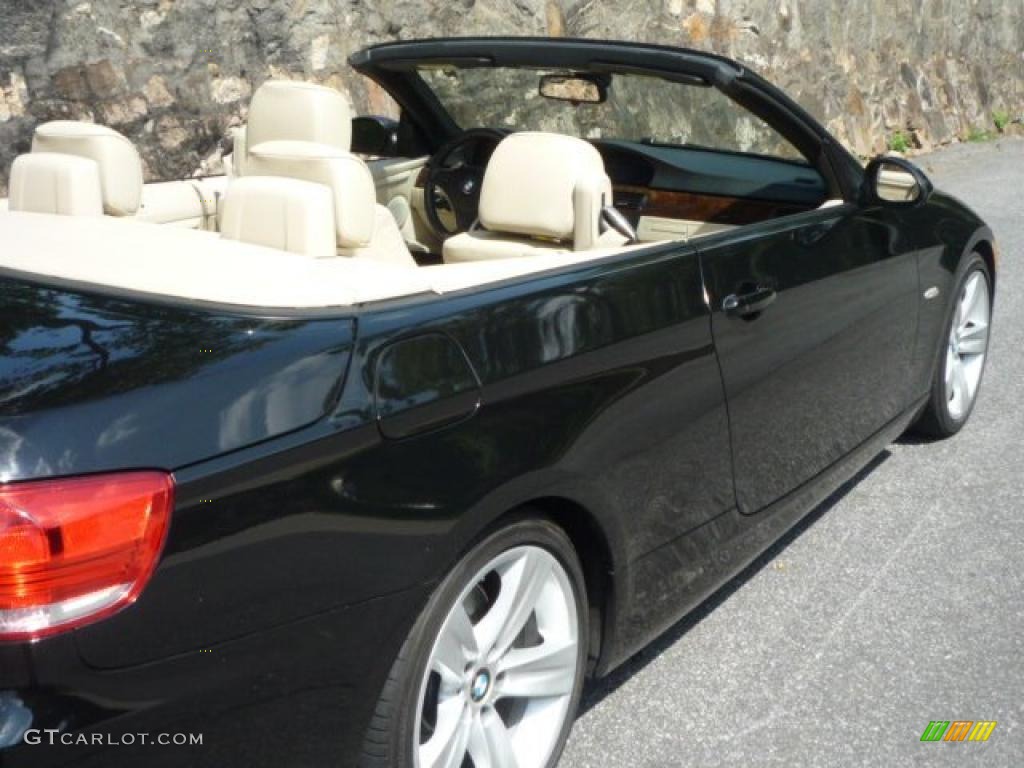 2007 3 Series 335i Convertible - Jet Black / Cream Beige photo #12