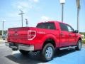 2010 Vermillion Red Ford F150 XLT SuperCrew 4x4  photo #3