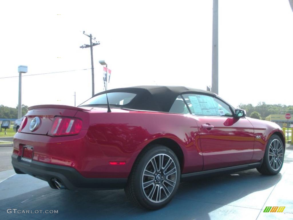 2011 Mustang GT Premium Convertible - Red Candy Metallic / Stone photo #3