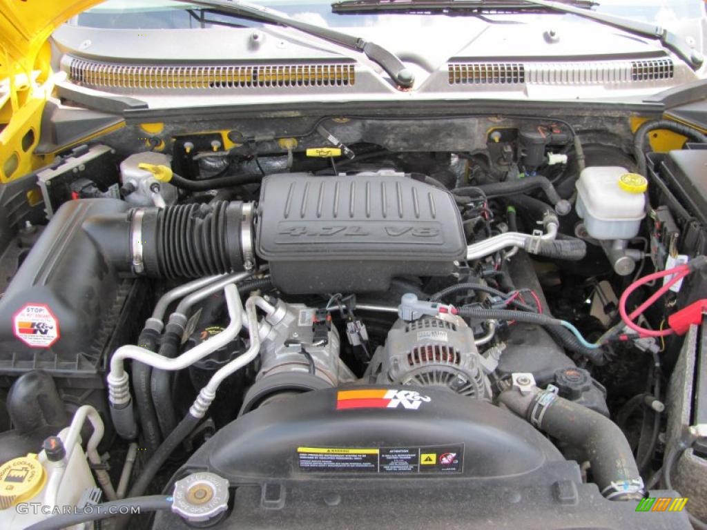 2007 Dakota SLT Quad Cab 4x4 - Detonator Yellow / Medium Slate Gray photo #13