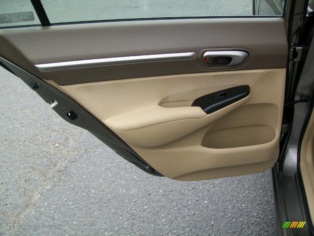 2007 Civic Hybrid Sedan - Galaxy Gray Metallic / Ivory photo #28