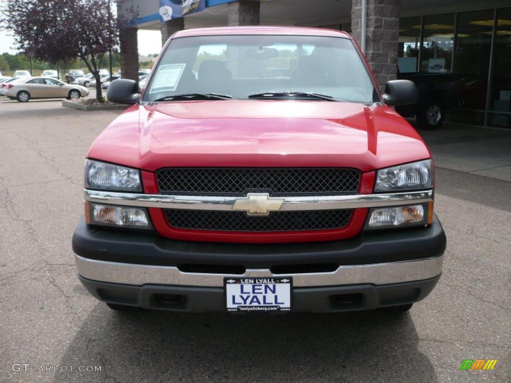 2004 Silverado 1500 LS Extended Cab 4x4 - Victory Red / Dark Charcoal photo #3