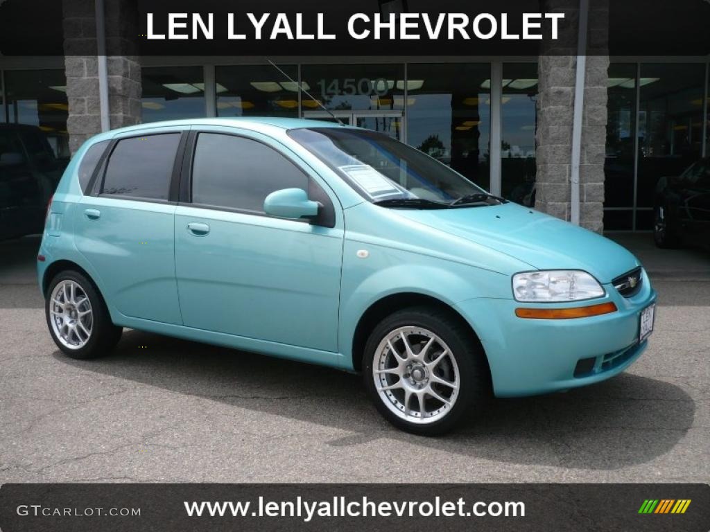 2005 Aveo LS Hatchback - Aqua Metallic / Gray photo #1