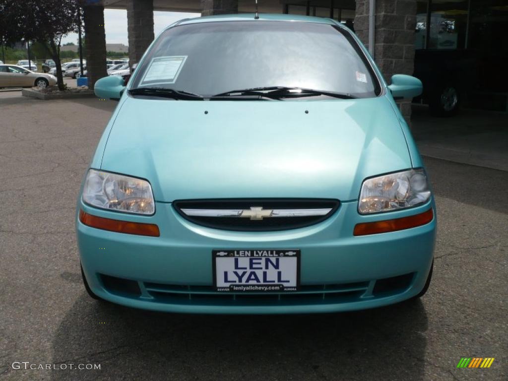 2005 Aveo LS Hatchback - Aqua Metallic / Gray photo #3