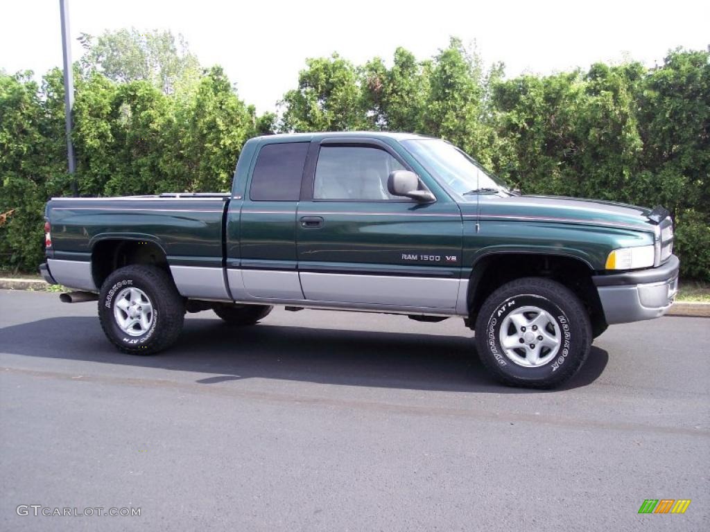 2000 Ram 1500 SLT Extended Cab 4x4 - Forest Green Pearlcoat / Mist Gray photo #13