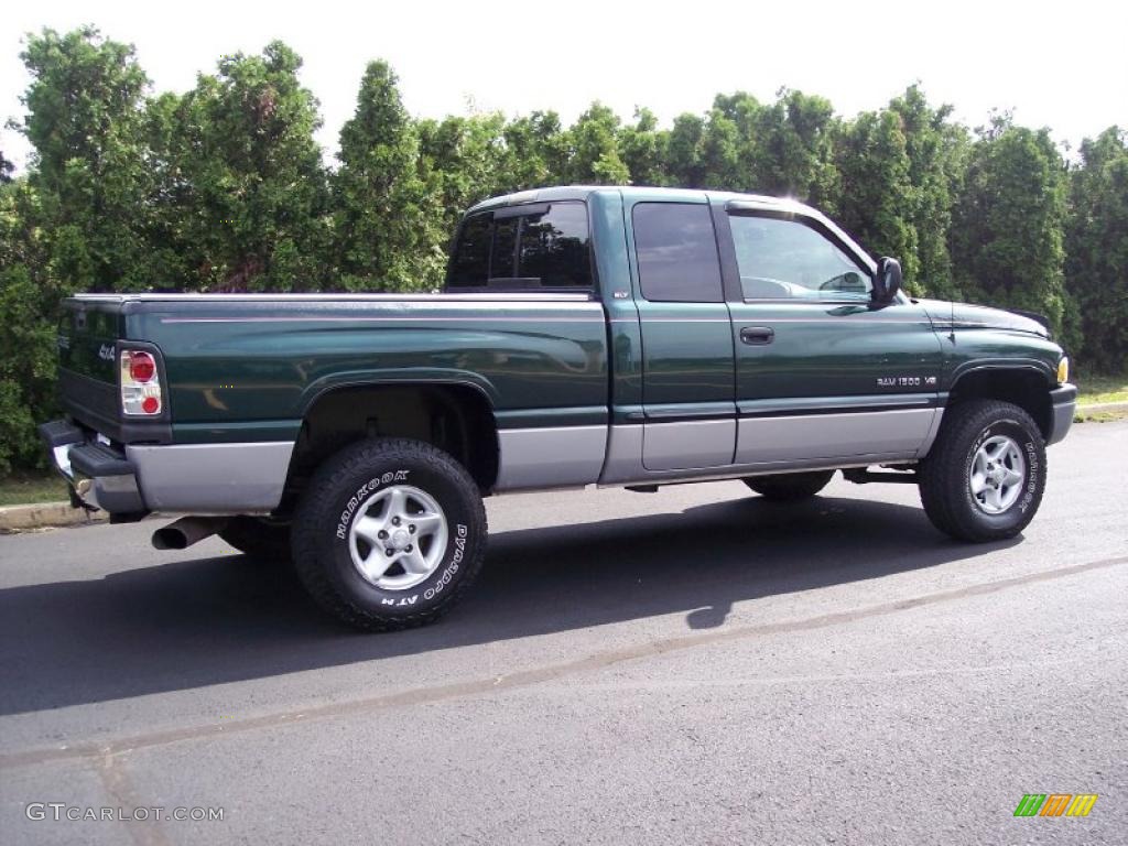 2000 Ram 1500 SLT Extended Cab 4x4 - Forest Green Pearlcoat / Mist Gray photo #15