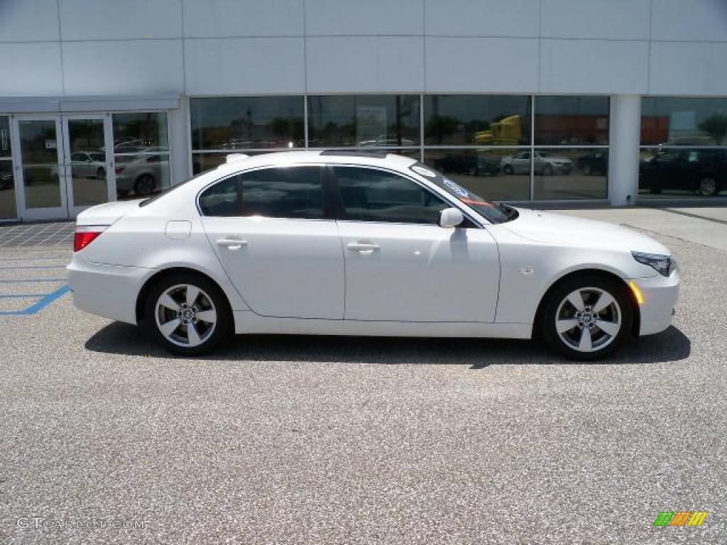 2008 5 Series 528i Sedan - Alpine White / Cream Beige Dakota Leather photo #2
