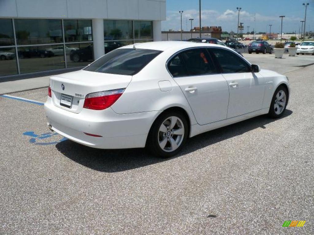 2008 5 Series 528i Sedan - Alpine White / Cream Beige Dakota Leather photo #3