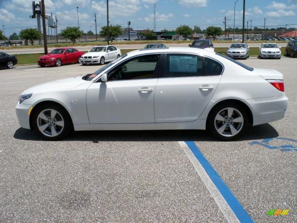 2008 5 Series 528i Sedan - Alpine White / Cream Beige Dakota Leather photo #7