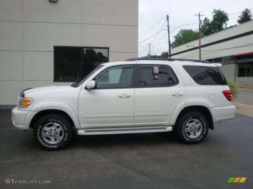 2001 Sequoia Limited 4x4 - Natural White / Oak photo #1