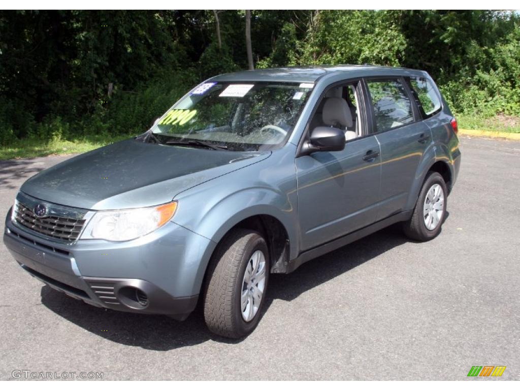 2009 Forester 2.5 X - Sage Green Metallic / Platinum photo #1