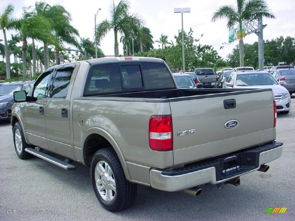 2004 F150 Lariat SuperCrew - Arizona Beige Metallic / Black photo #9