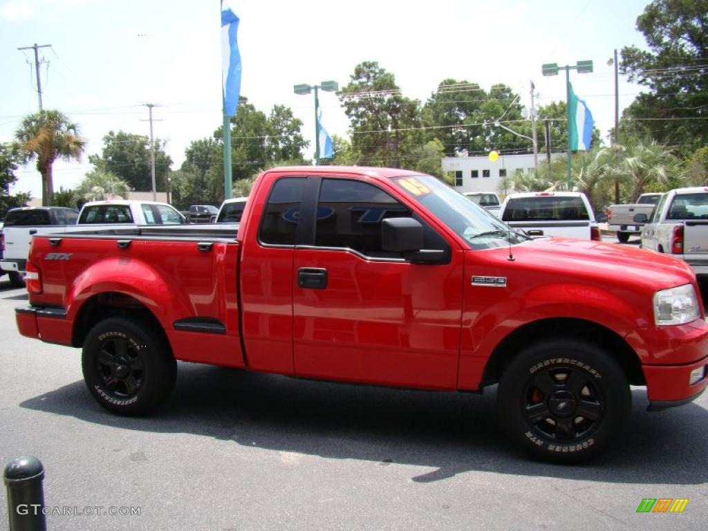 2005 F150 STX Regular Cab - Bright Red / Medium Flint Grey photo #5