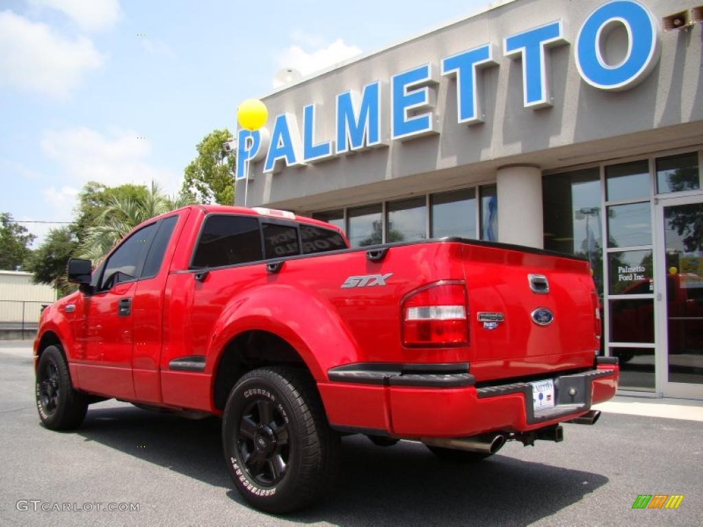 2005 F150 STX Regular Cab - Bright Red / Medium Flint Grey photo #8