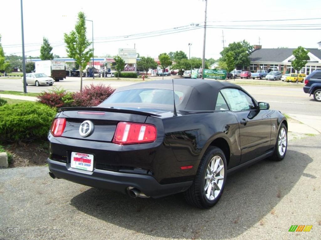 2011 Mustang V6 Premium Convertible - Ebony Black / Charcoal Black photo #5