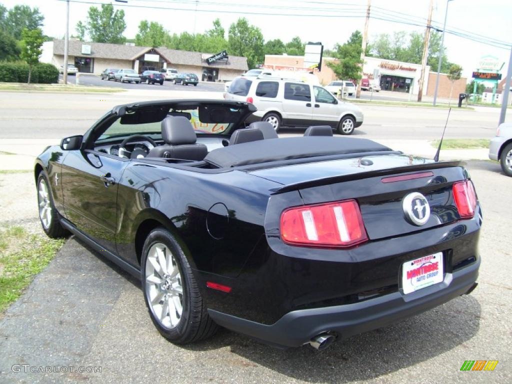 2011 Mustang V6 Premium Convertible - Ebony Black / Charcoal Black photo #19
