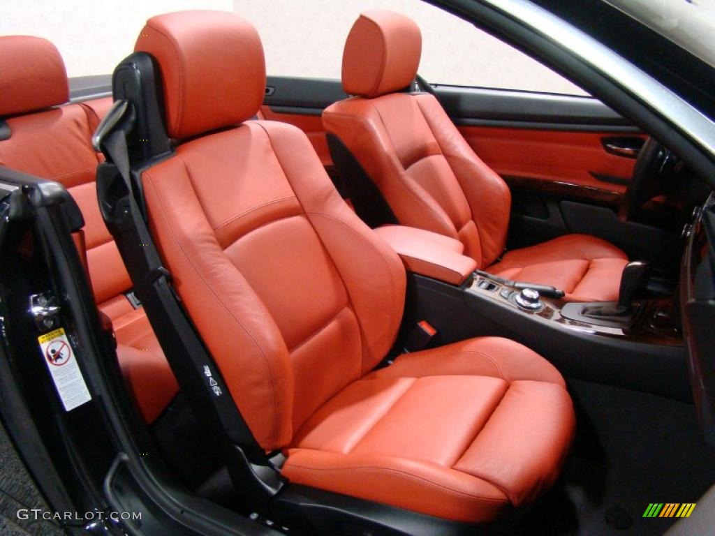 2008 3 Series 328i Convertible - Black Sapphire Metallic / Coral Red/Black photo #12