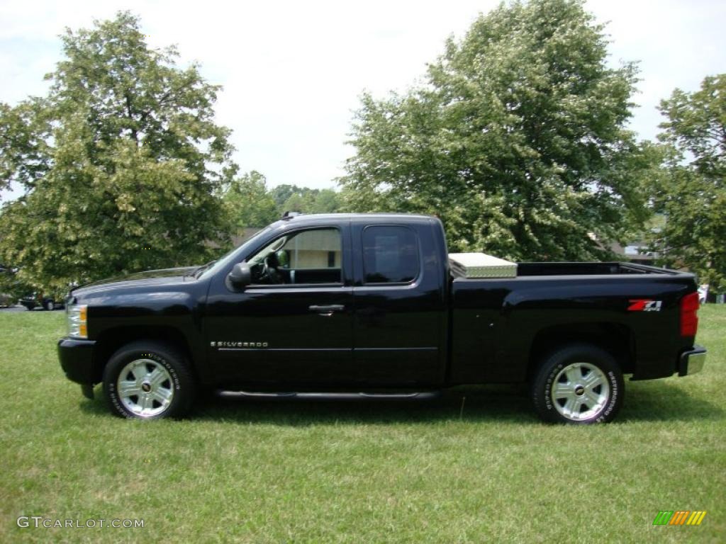 2008 Silverado 1500 LT Extended Cab 4x4 - Black / Ebony photo #10