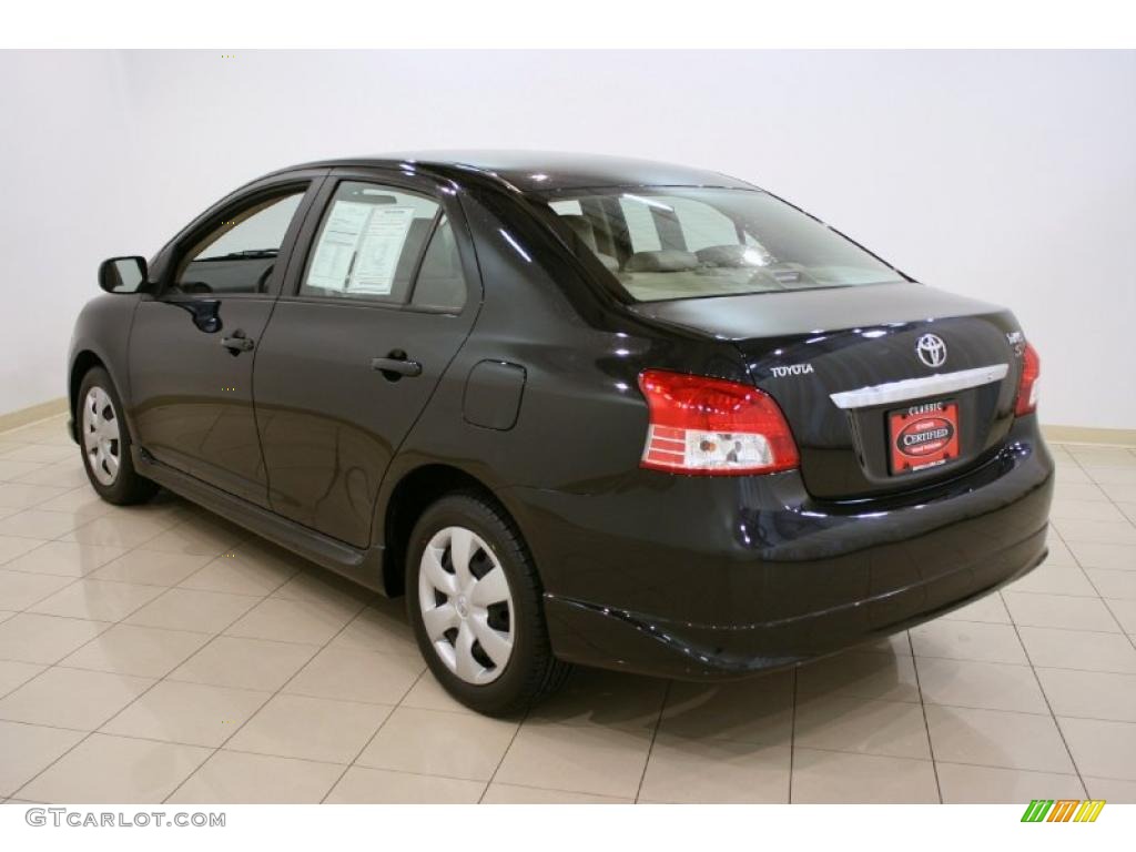 2008 Yaris S Sedan - Black Sand Pearl / Bisque photo #5