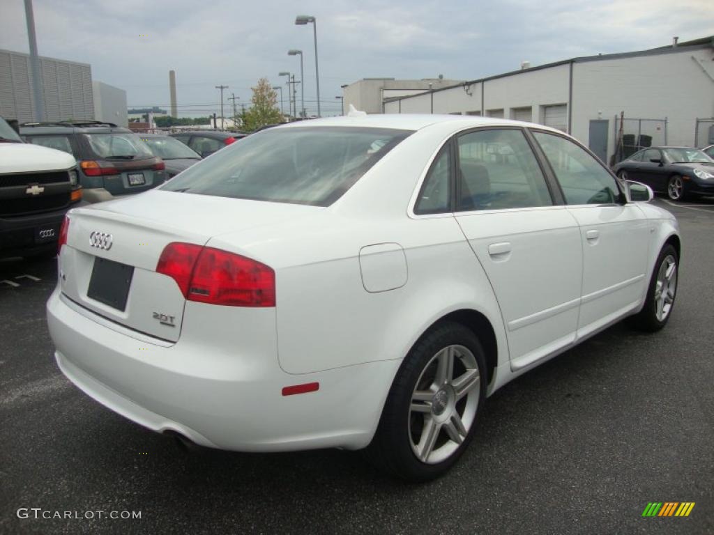 2008 A4 2.0T quattro Sedan - Ibis White / Black photo #8