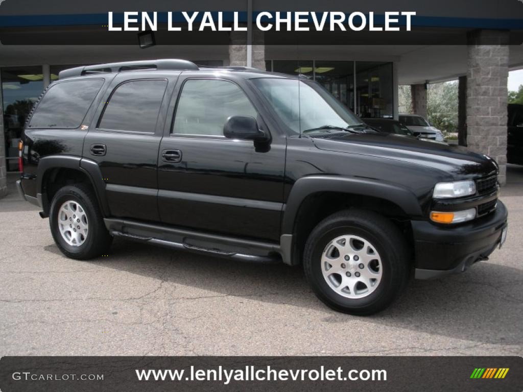 2004 Tahoe Z71 4x4 - Black / Tan/Neutral photo #1